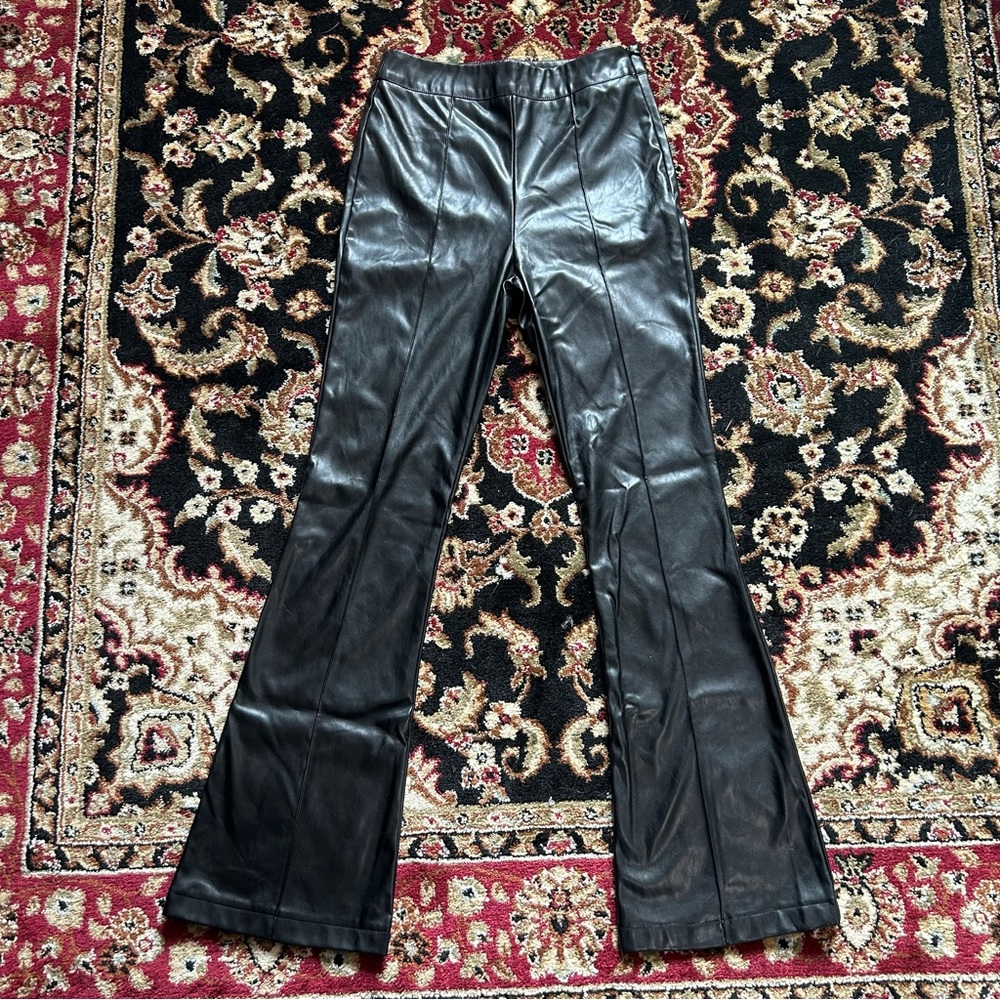 princess polly black pu leather pants
